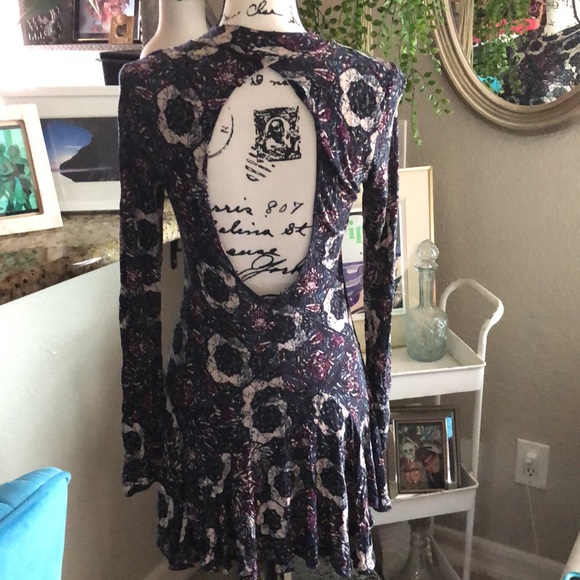 High low open back Free People floral dress - Picture 4 of 5
